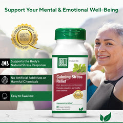 Bell Lifestyle Calming Stress Blend box conveys trusted quality and herbal blend