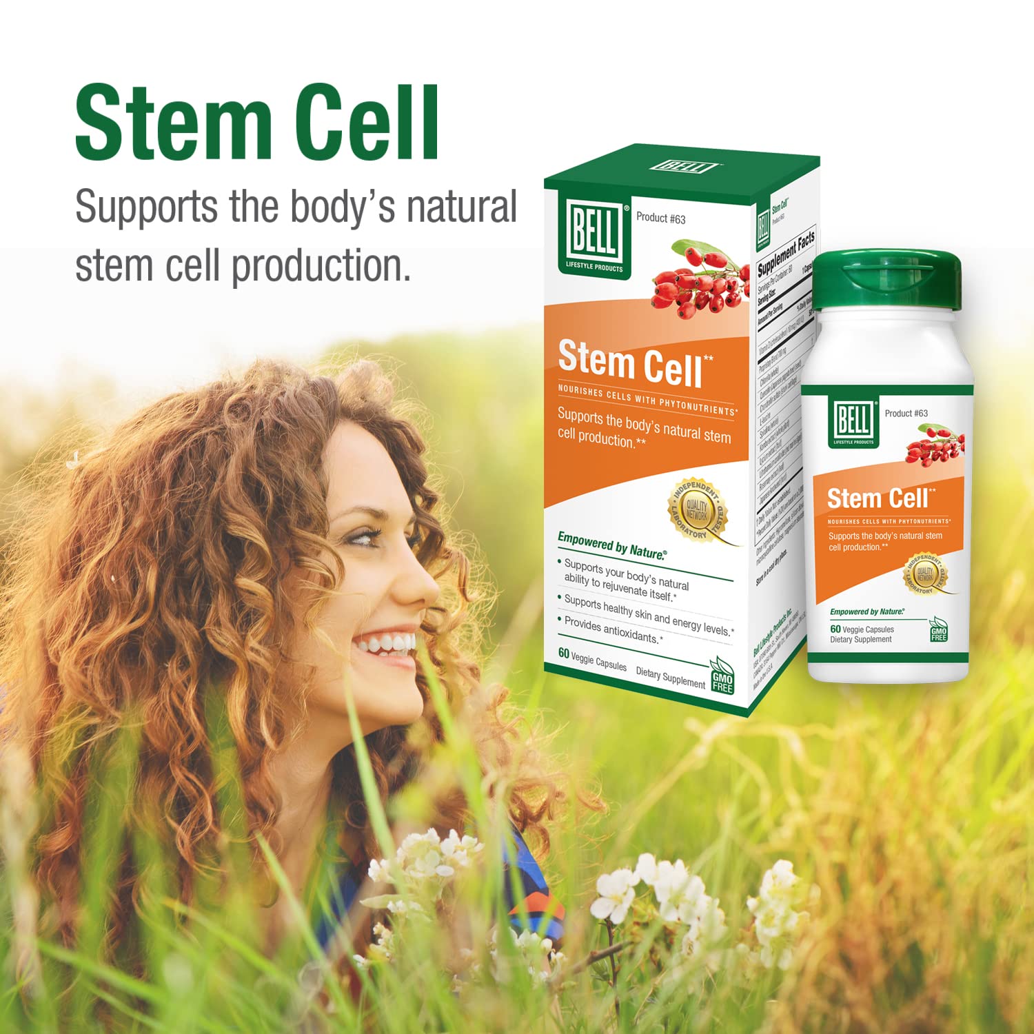 Bell Stem Cell Supplements green-spirulina-blend image showcases antioxidant-rich ingredients.