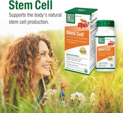 Bell Stem Cell Supplements ingredient panel featuring chlorella and spirulina for immune support.