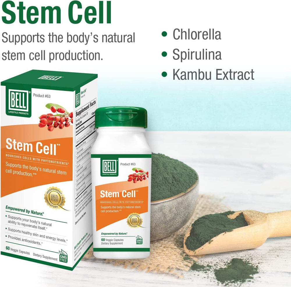 Two-box Bell Stem Cell Supplements packaging highlighting value pack for routine health.