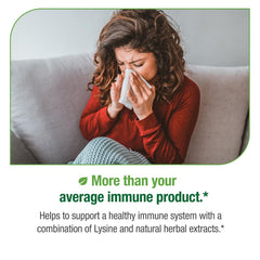 Bell Virux L Lysine bottle label close-up emphasizing natural herbal blend