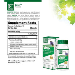 Bell Virux L Lysine veggie capsules in blister pack for easy daily digestion
