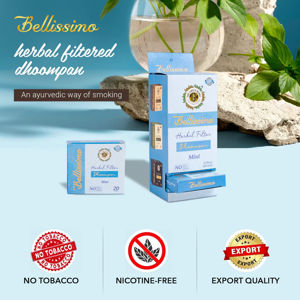 Closeup of Bellissimo filtered dhoompan for smooth burning.