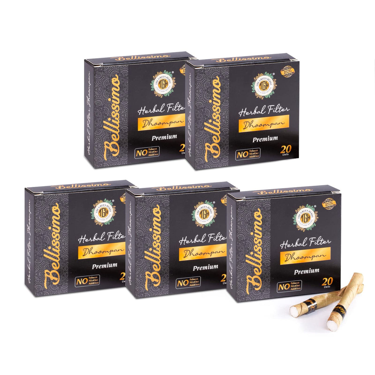 Bellissimo Herbal Cigarette pack visual, tobacco- and nicotine-free option for a cleaner experience