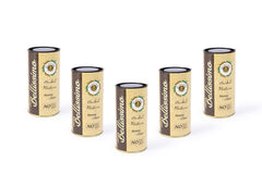 Bellissimo herbal smoke mix packaging in a 5oz tin for nicotine-free sessions