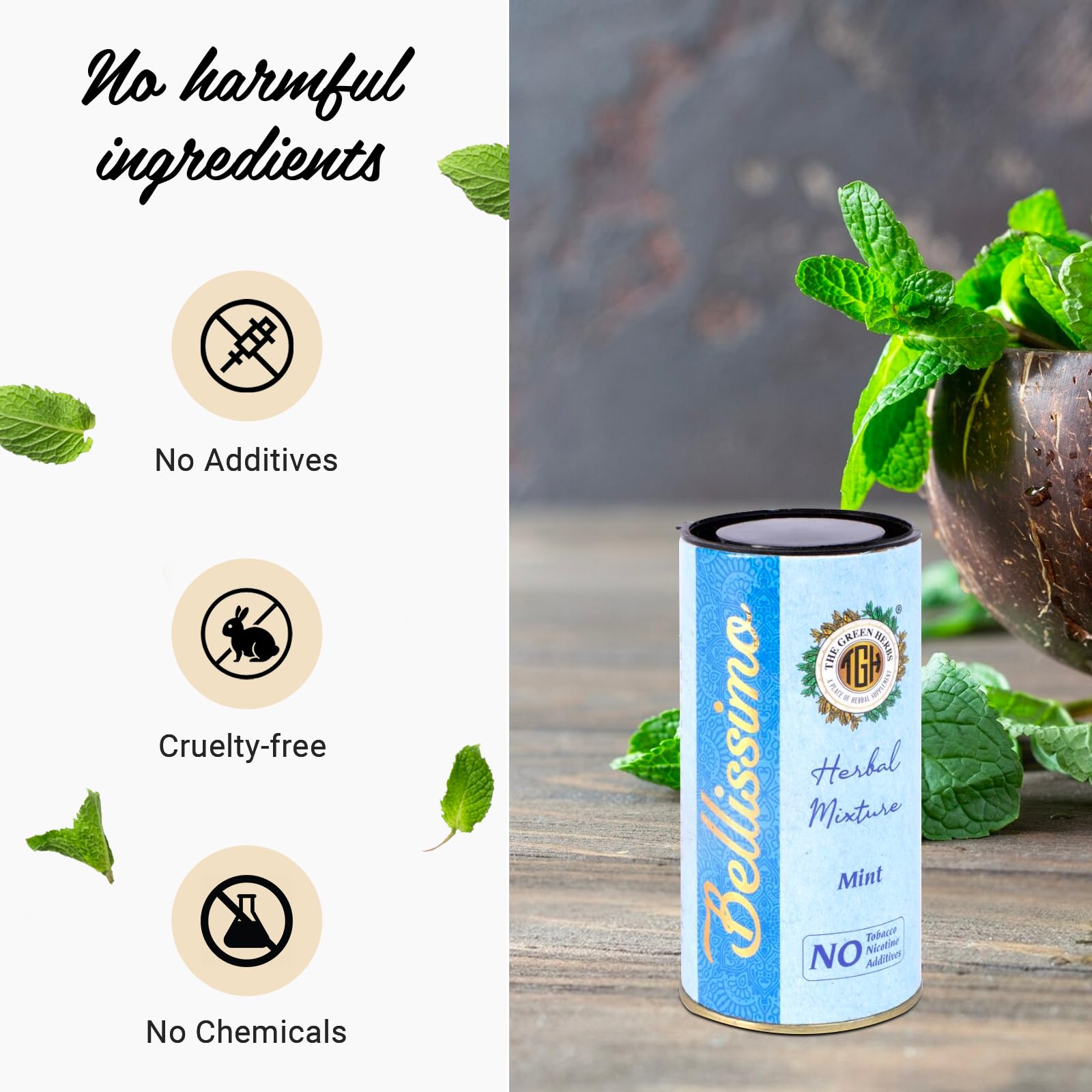 Bellissimo roll-your-own-cigarillo demonstrates easy, tobacco-free preparation.