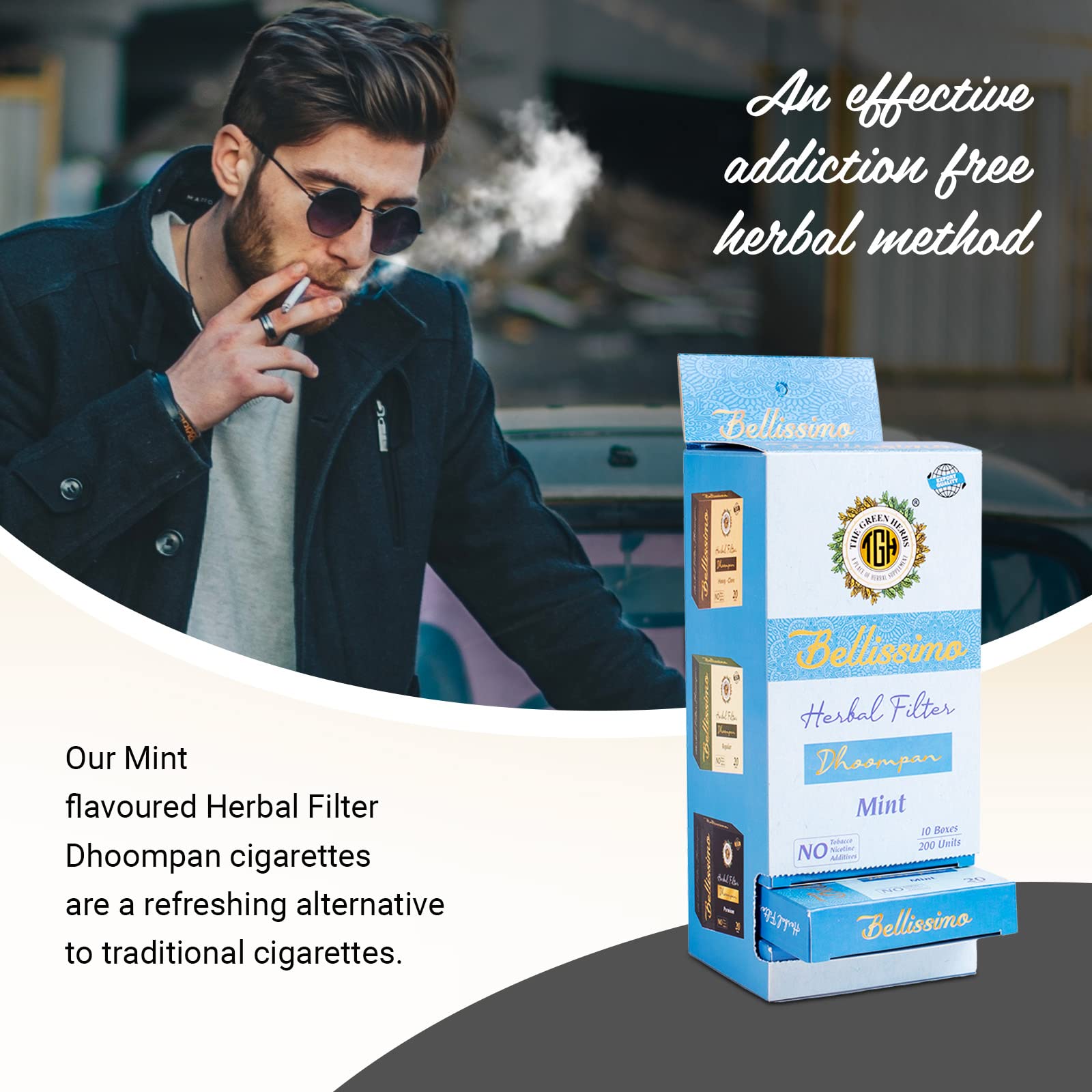 Rolled in tendu leaves, Bellissimo delivers consistent burn.