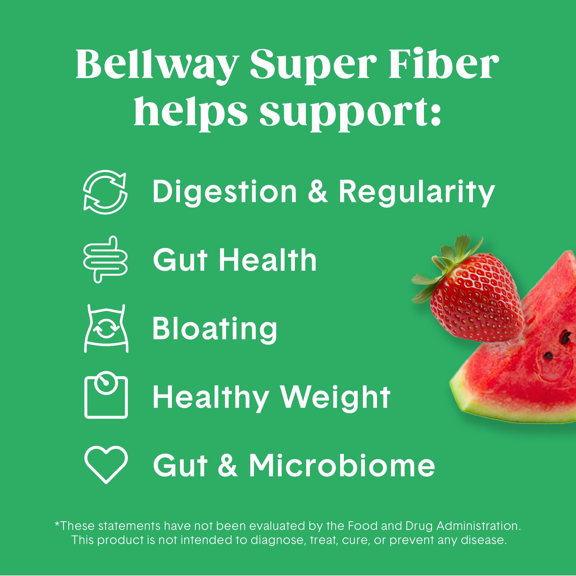 Bellway fruit flavor ingredients label shows organic psyllium and natural flavor for clean tasting.