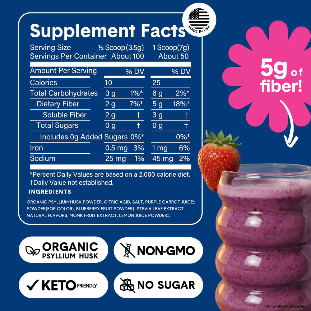 Bellway Super Fiber Fruit packaging emphasizing USA-made and clean labeling