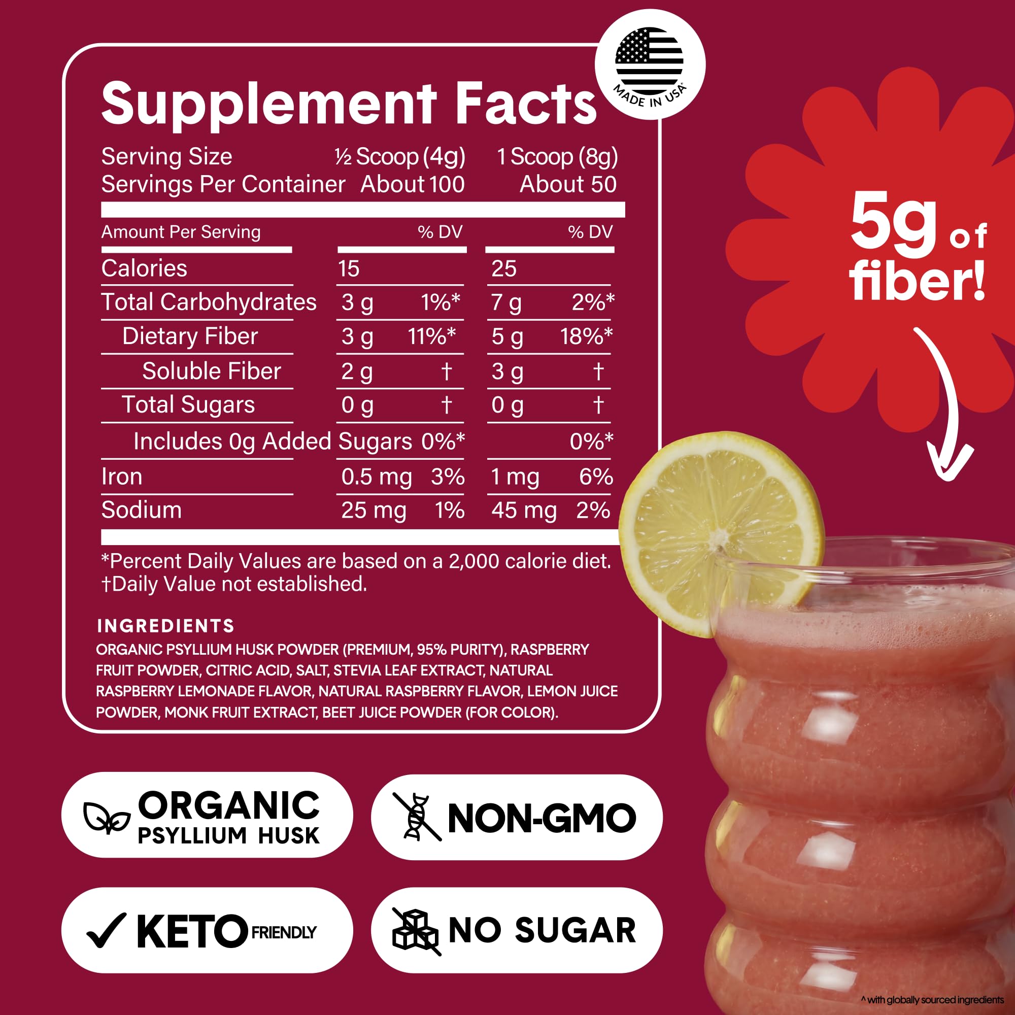 Bellway USA-made packaging front highlights clean ingredients.
