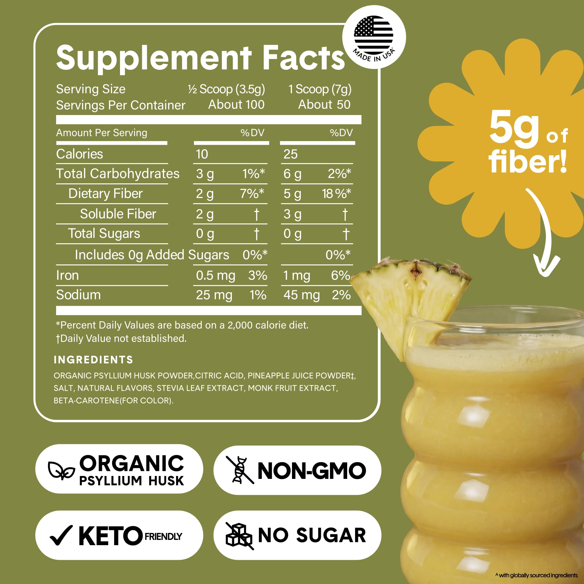 Bellway packaging image showcases USA-made organic, non-GMO fiber with a clean label for trust.