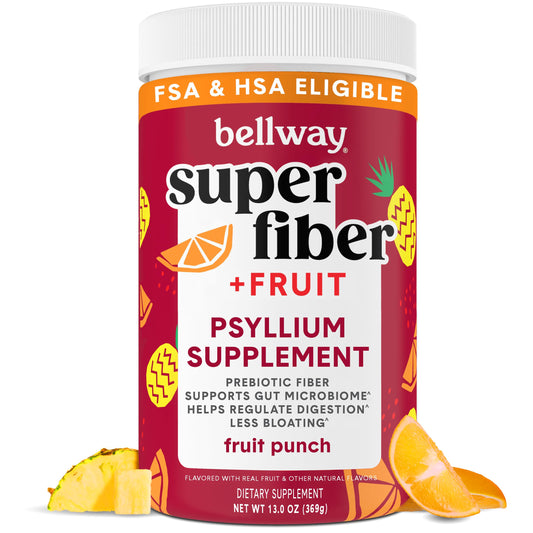 Bellway Super Fiber Powder Fruit Punch bottle for daily fiber support