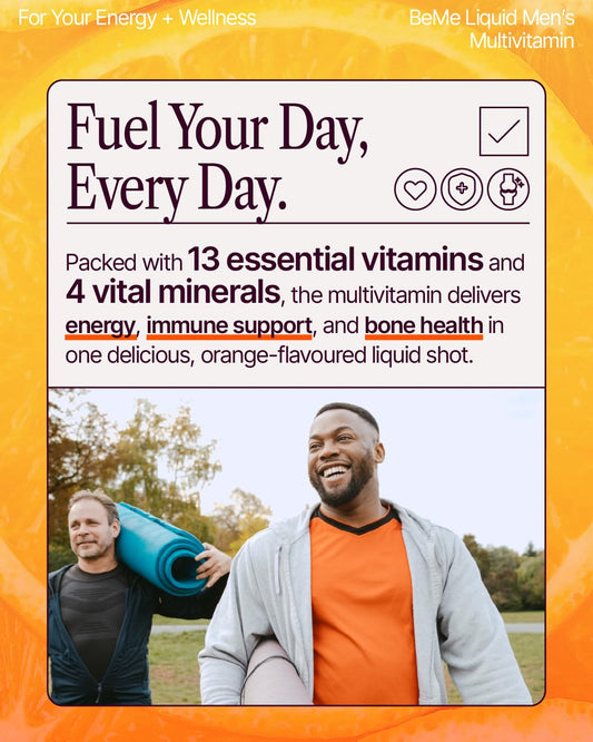 BeMe sachet pour action demonstrates easy daily dosing for busy days.