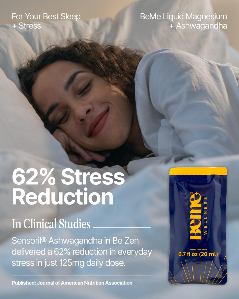 BeMe formula highlights ashwagandha and GABA for stress relief and sleep