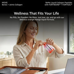 BeMe Fortibone sachet tear strip shows easy, fast-absorption intake.