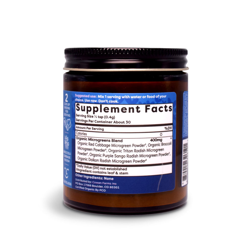 BeMicro bottle dispensing powder illustrates convenient use in smoothies and bowls.