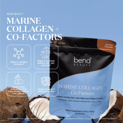 Bend Marine Collagen and Co-Factors tub with scoop for easy daily mixing