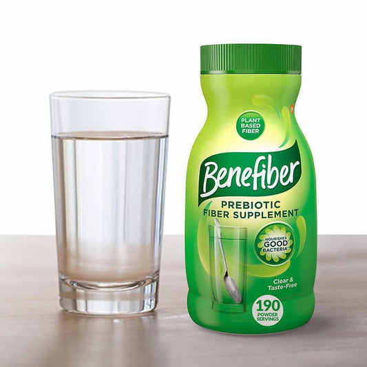 Benefiber powder dissolves in beverage without altering flavor or texture