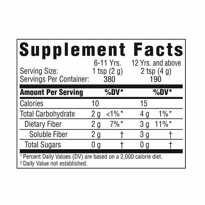 Benefiber gluten-free sugar-free label highlights a fiber option