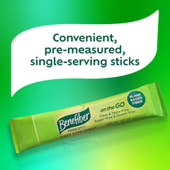 Benefiber On the Go powder dissolves clear in beverages for seamless supplementation