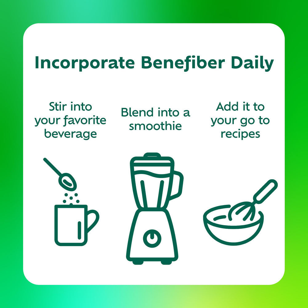 Benefiber On the Go unflavored powder dissolves clear in beverage