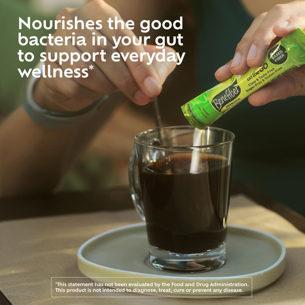 Benefiber unflavored powder blends into foods without altering taste