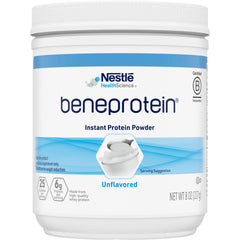 Beneprotein unflavored whey powder canister front view, ideal for daily protein.