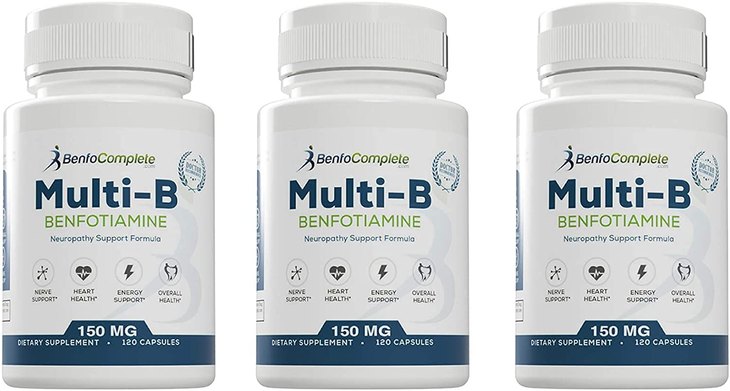 BenfoComplete Benfotiamine bottle front view for daily nutritional support.