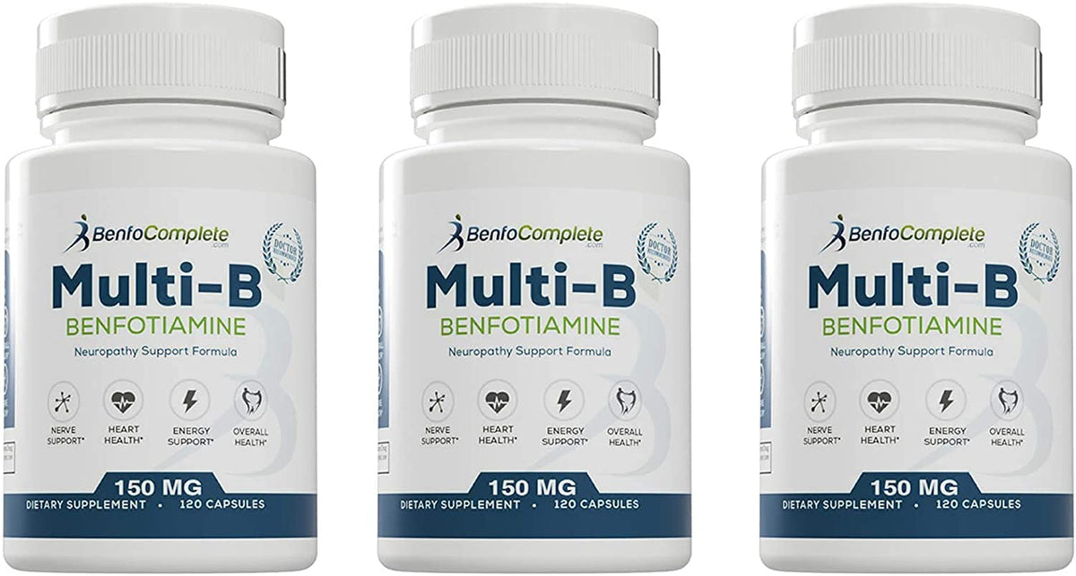 BenfoComplete Benfotiamine bottle front view for daily nutritional support.