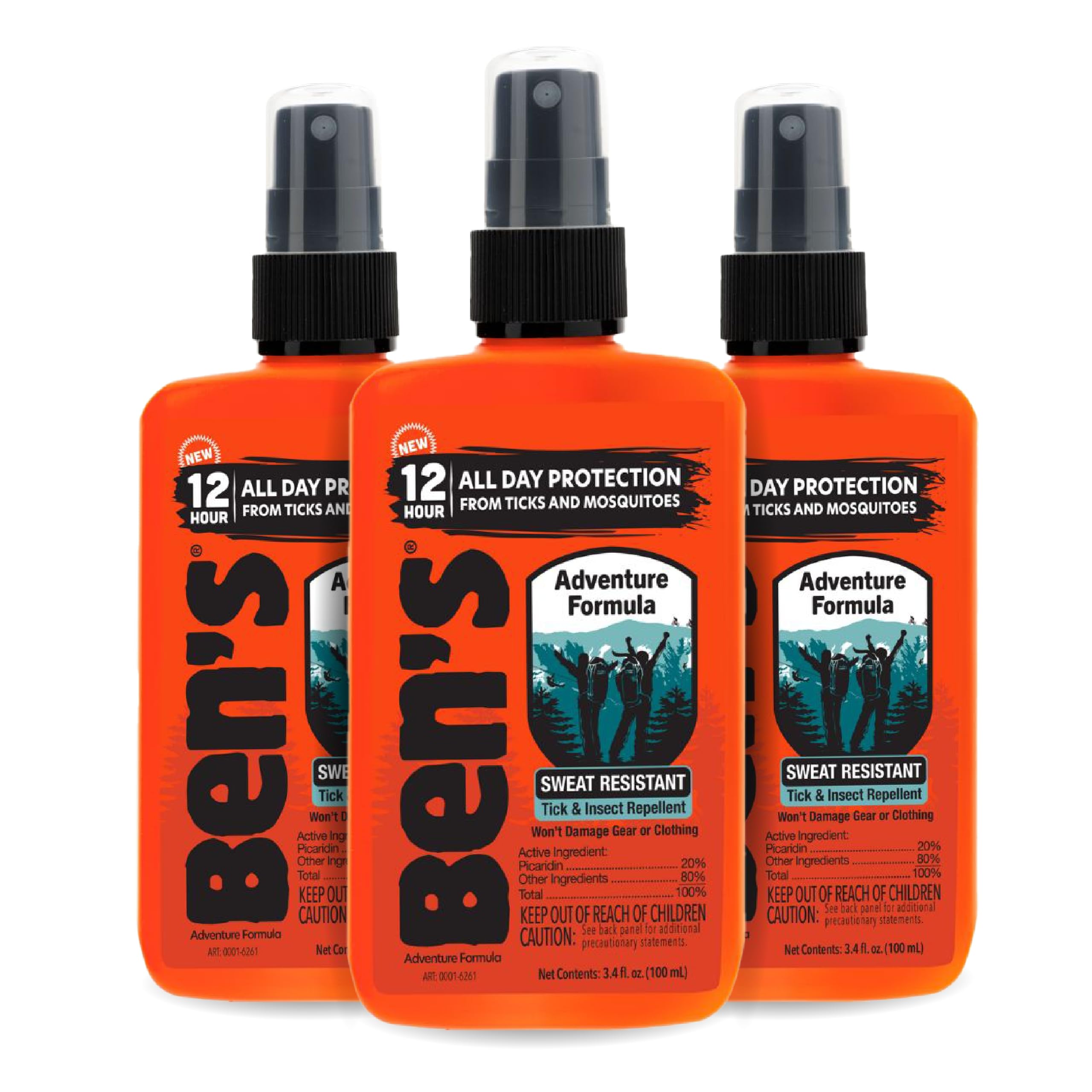Ben's Adventure Formula bottle with pump for easy outdoor application.