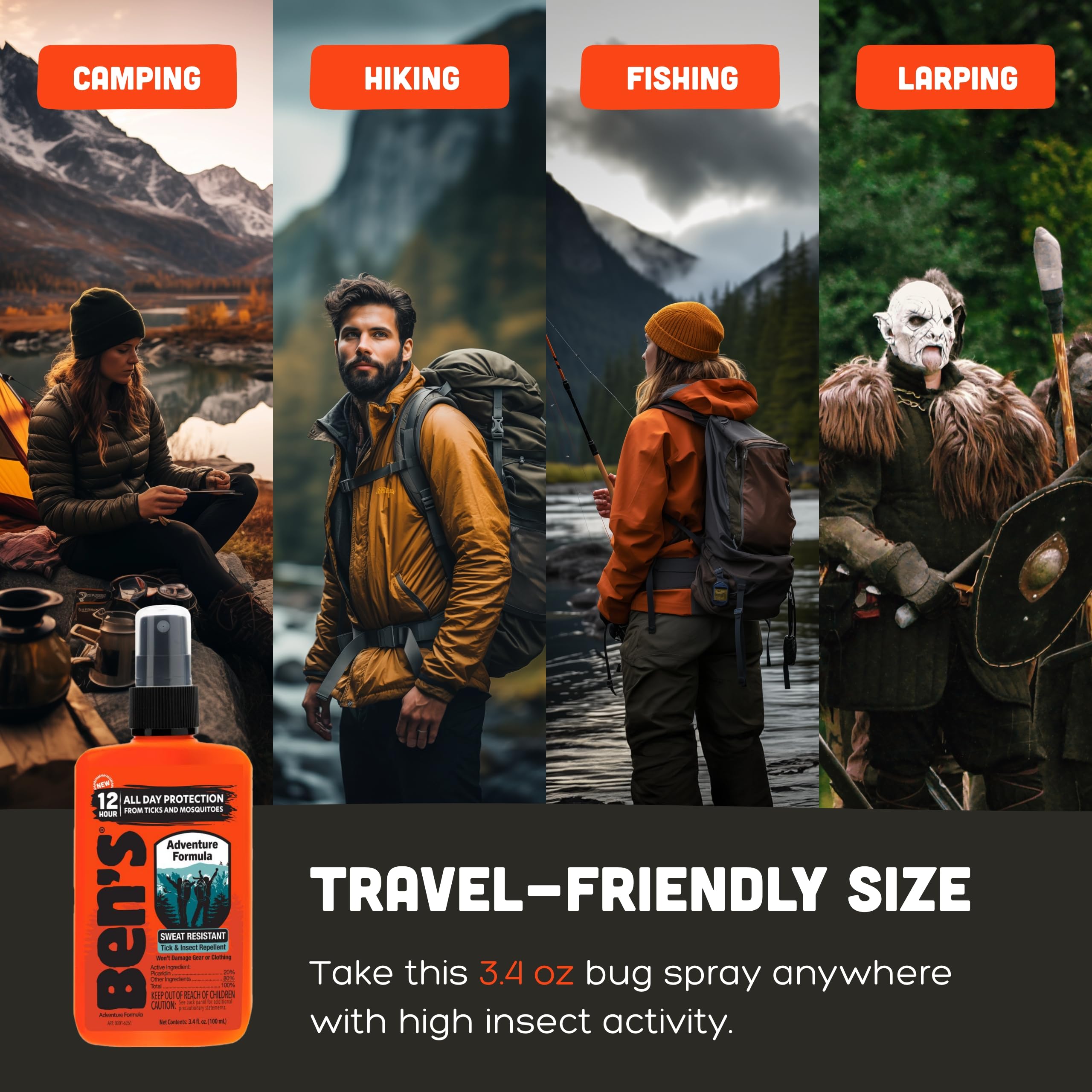 Ben's spray used on a family outing supports comfortable exploration.