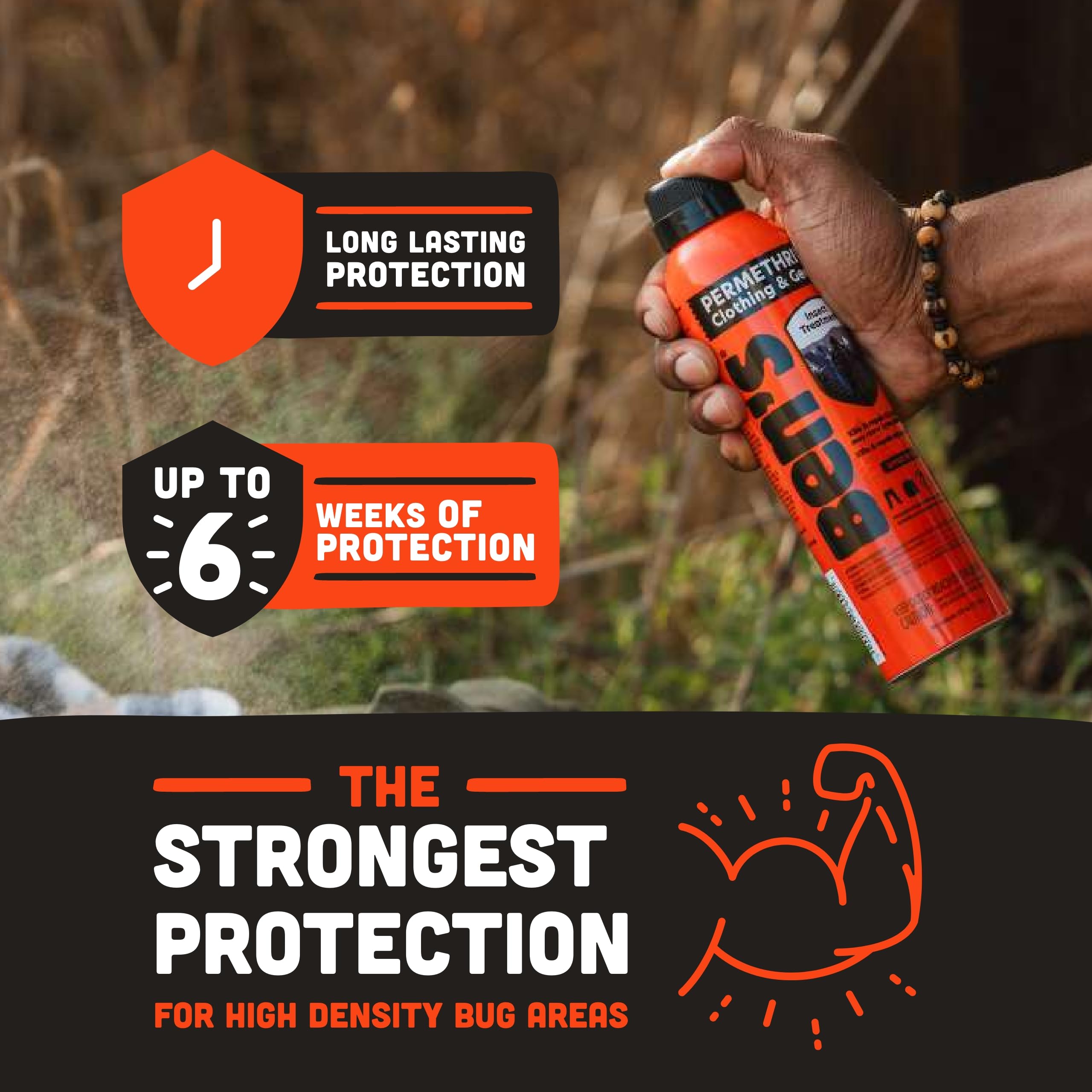 Ben's formula kills bugs on contact, helping keep gear bite-free.