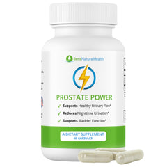 Ben's Natural Health Prostate Power bottle front showing strong urinary support