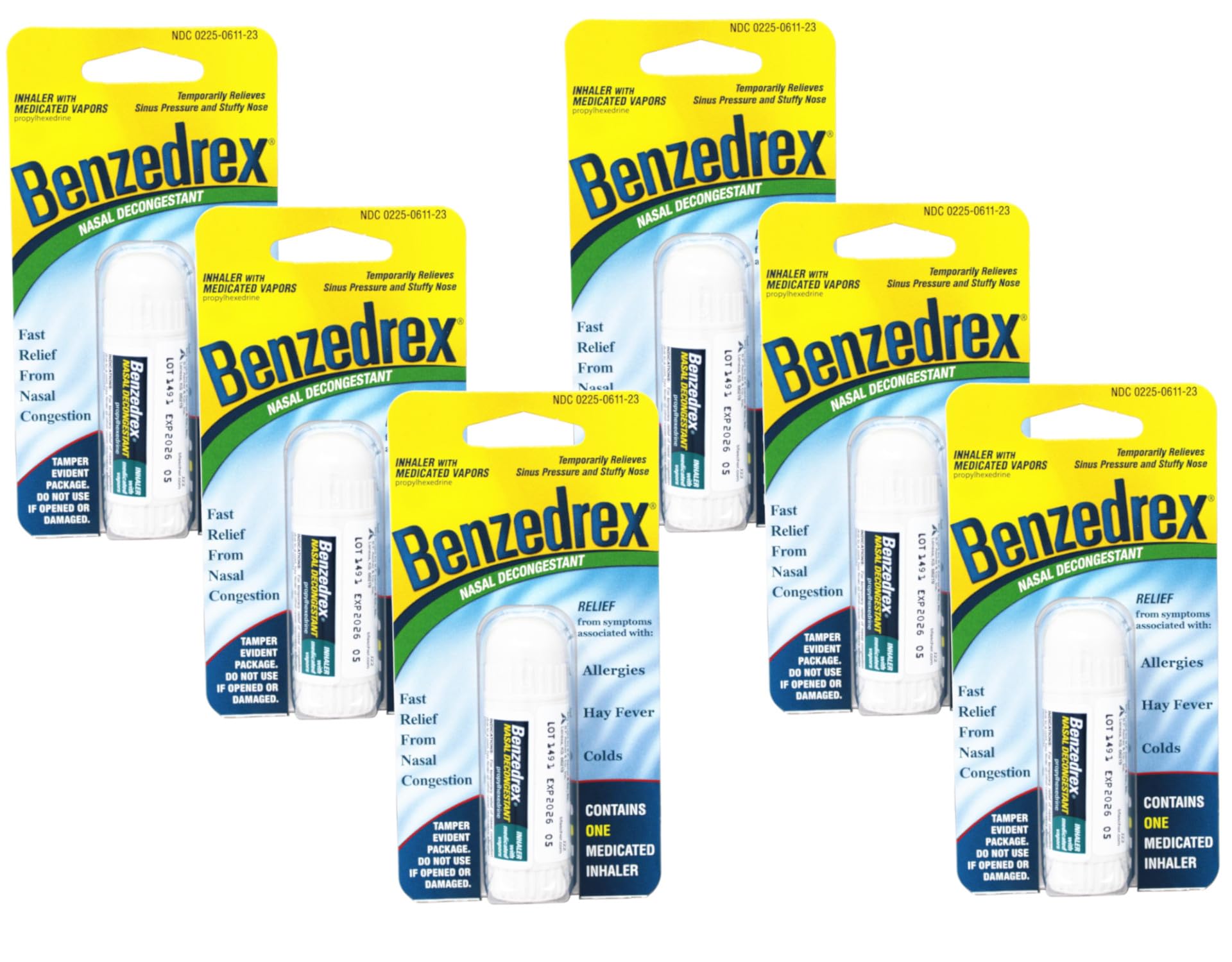 Benzedrex inhaler compact medicated vapor for fast congestion relief