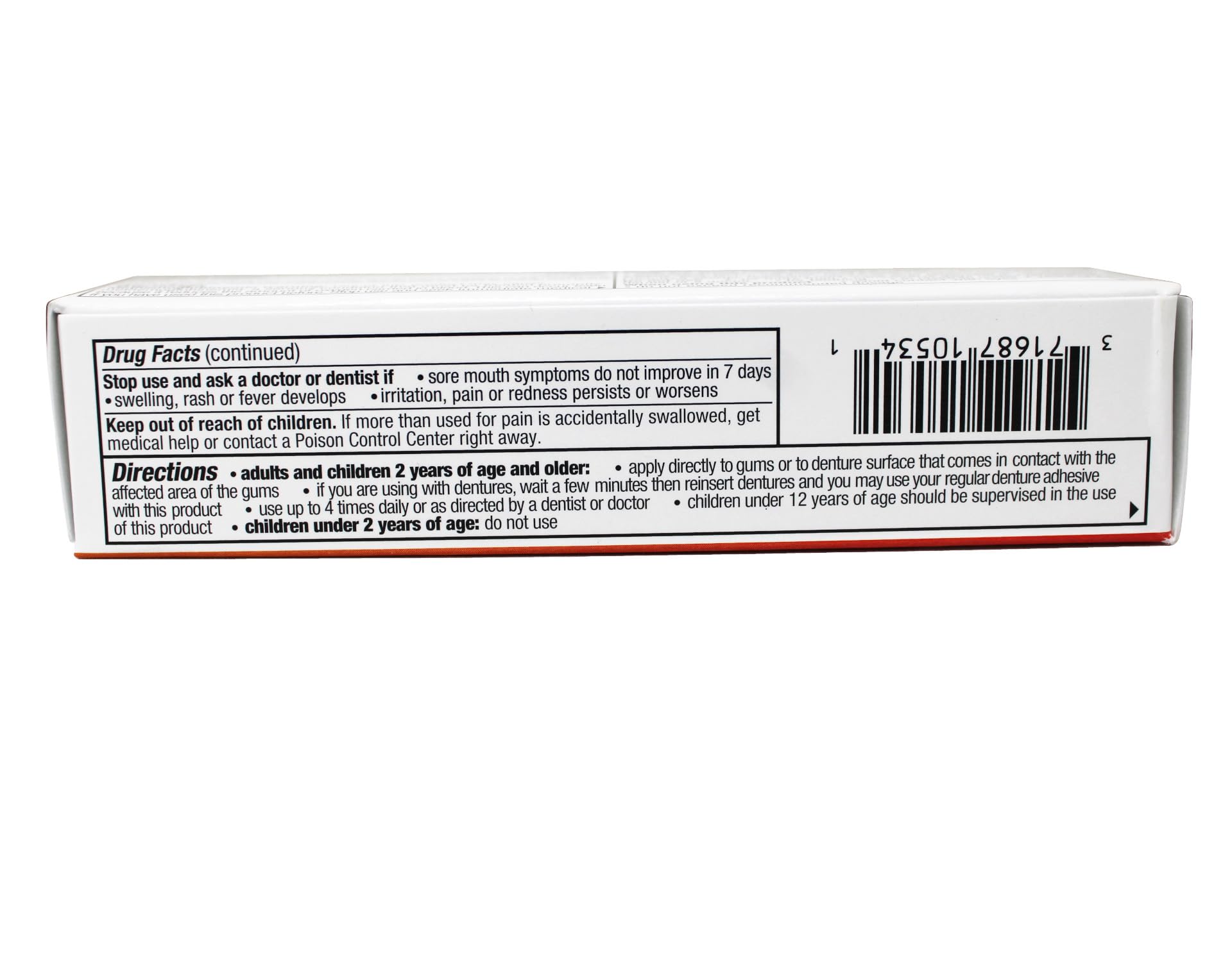 Product tube and cream visible for denture users seeking comfort
