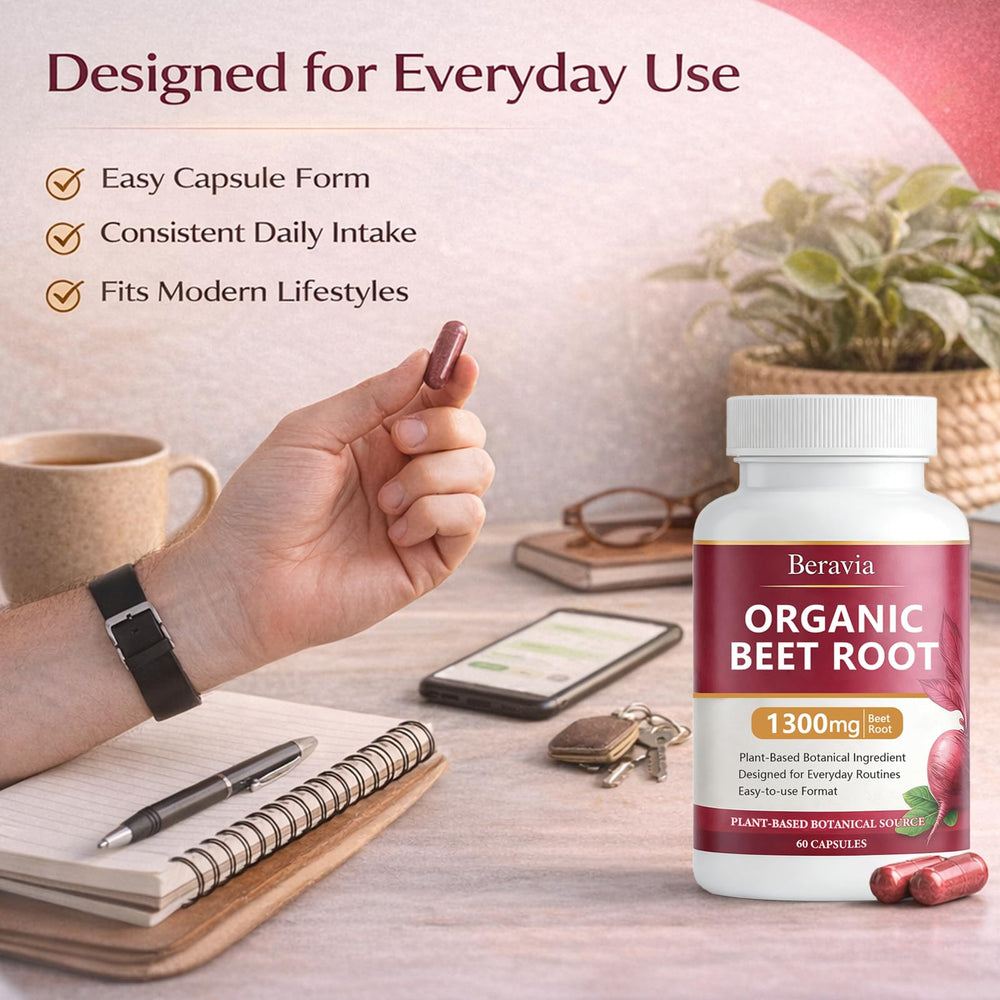 Active lifestyle image with Beravia Beet Root capsules ready for workouts