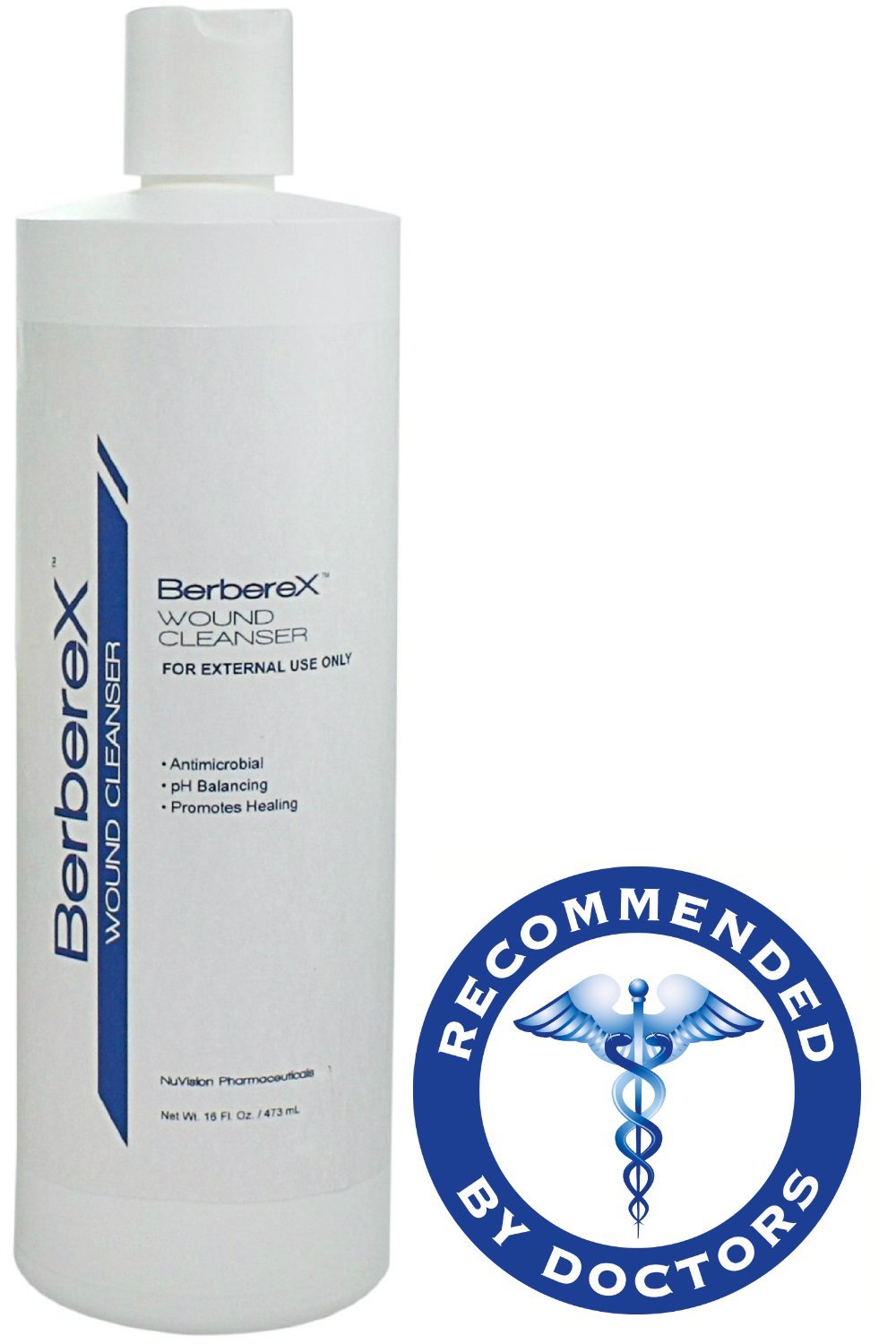 BerbereX antimicrobial wound cleanser bottle 16 oz for convenient first aid use