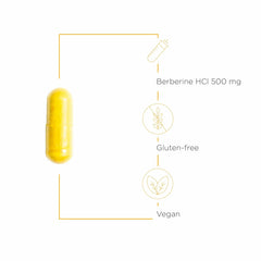 Berberine seal indicates dairy-free and gluten-free quality