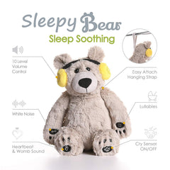 BEREST vibrating heartbeat bear highlights subtle vibrations for nighttime reassurance