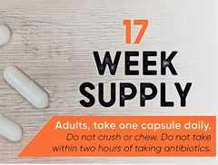 17-week supply with 120 capsules offers long-term value.