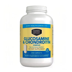 Berkley Jensen glucosamine chondroitin MSM boswellia bottle helps joint comfort