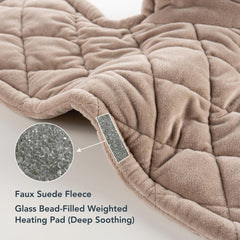 Berkshire Blanket weighted heating pad back view showing broad upper back coverage.