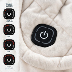 Berkshire Blanket weighted heating pad glass beads closeup highlighting even weight distribution.
