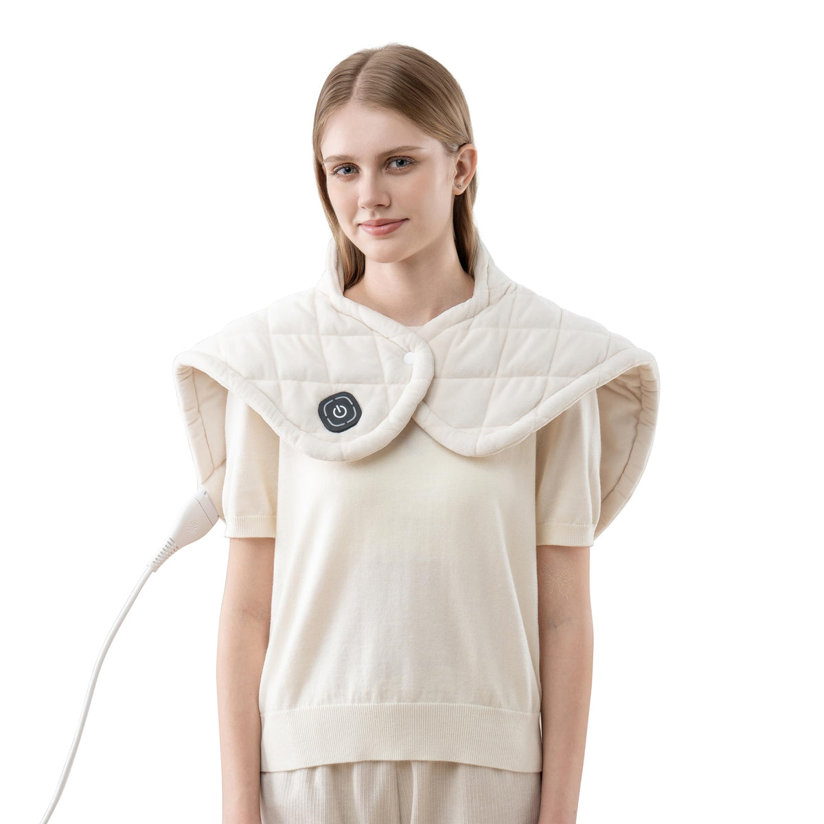 Berkshire Blanket weighted heating pad main view with plush warmth for neck and back.
