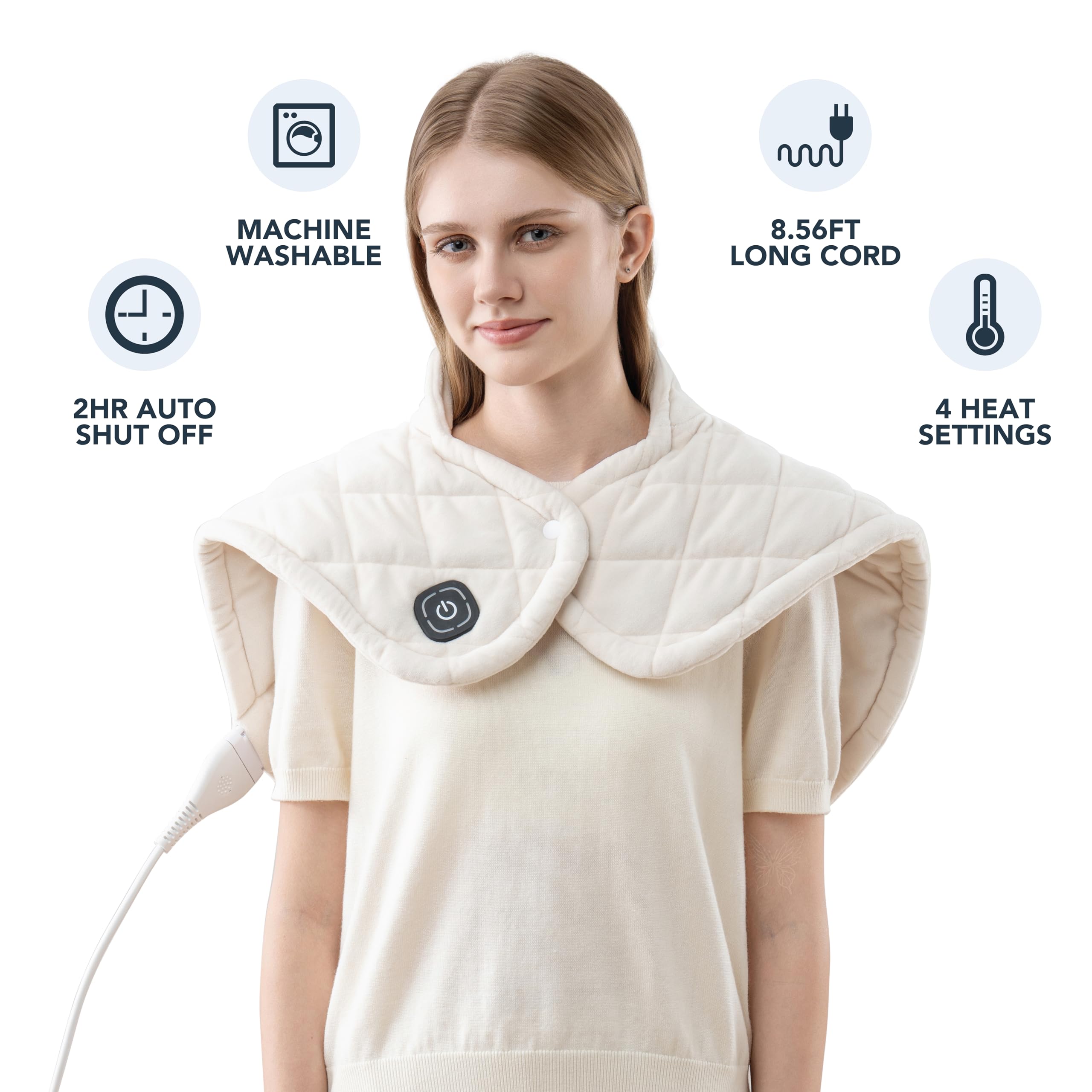 Berkshire Blanket weighted heating pad cream color ready to warm your routine.