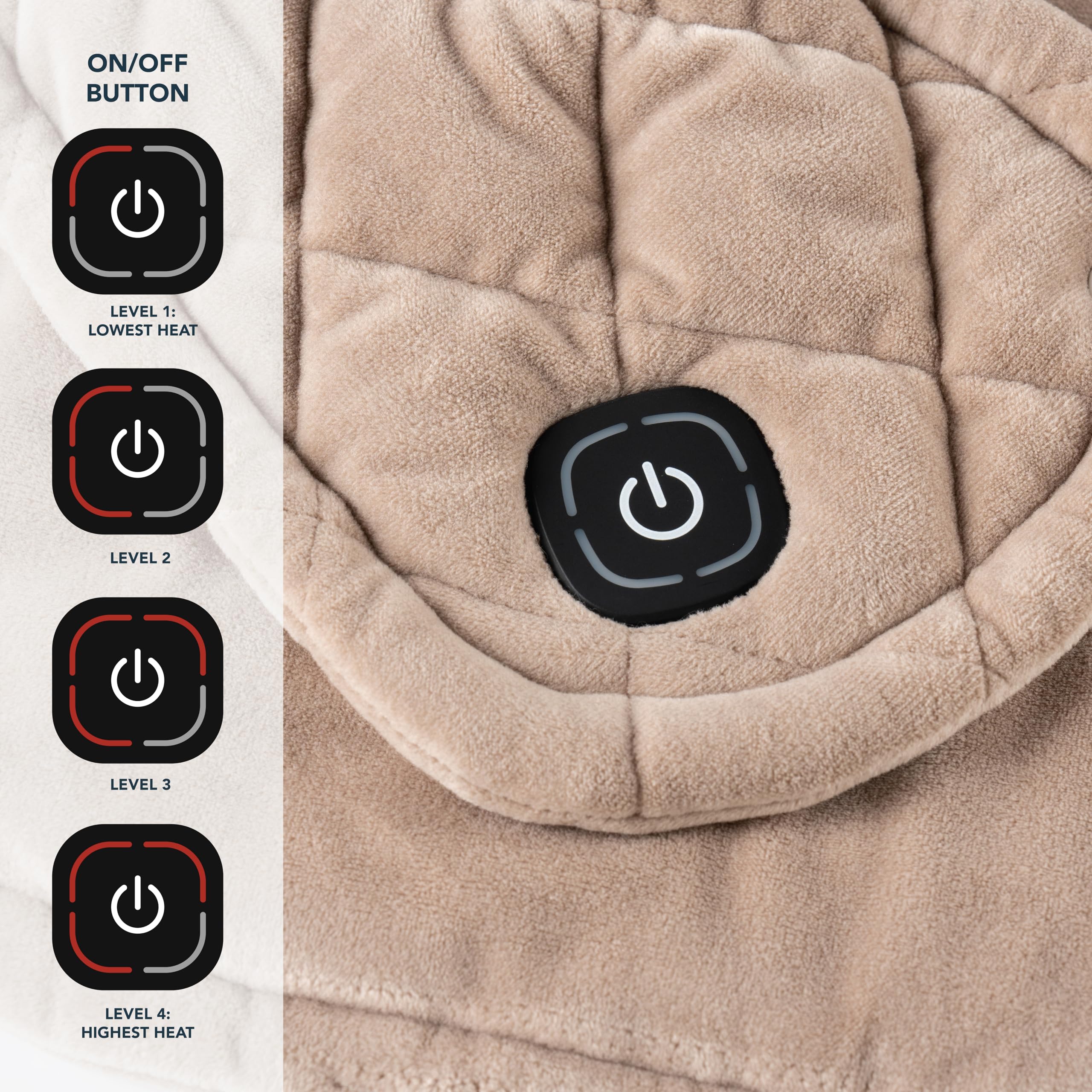 Berkshire Blanket weighted heating pad faux suede fleece texture for plush softness.