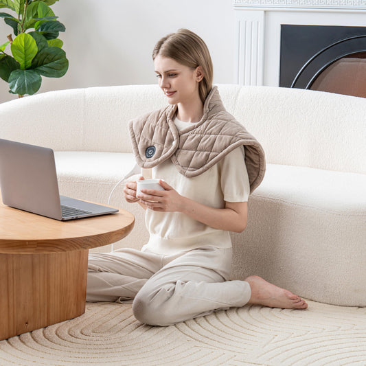 Berkshire Blanket weighted heating pad with four heat settings for customizable comfort.