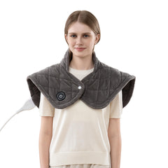 Berkshire Blanket weighted heating pad on the neck offers plush warmth.