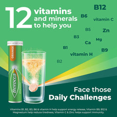 Berocca bottle with tablets ready to mix for a routine energy boost