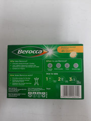 Berocca Energy mango-orange tubes packaging for convenient daily use.